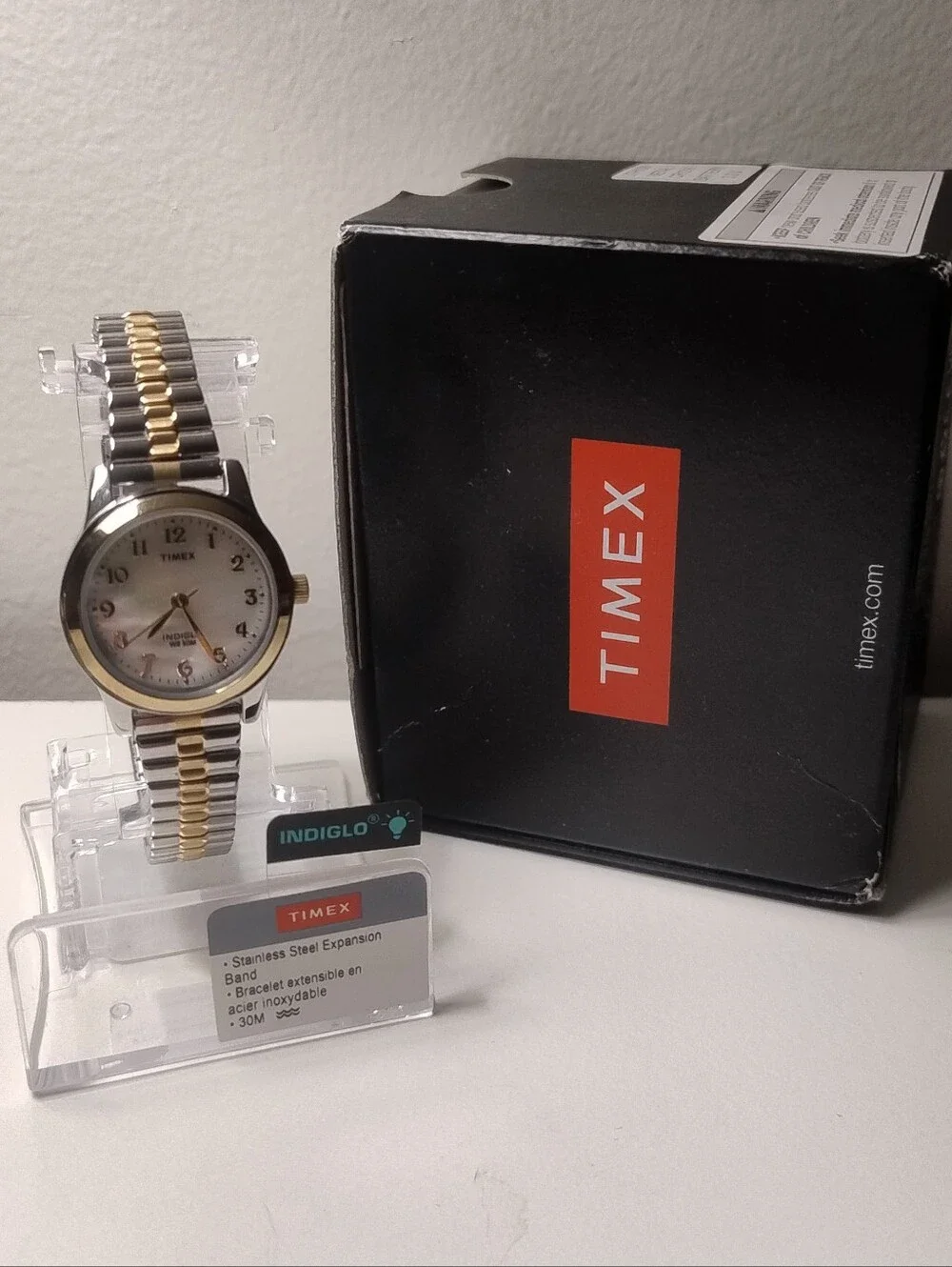 Timex Women's Two-Tone Expansion Band Watch in Gold & Silver T2M828
